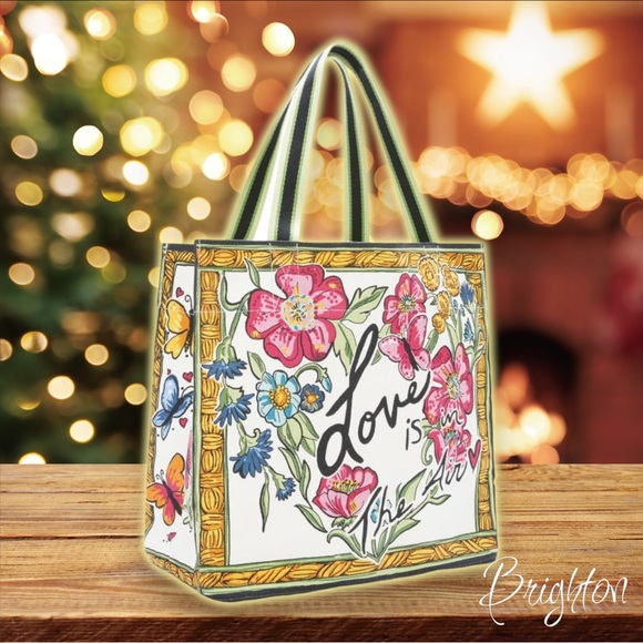 🆕 BRIGHTON “Love Is In The Air” Canvas Tote - Picture 1 of 8